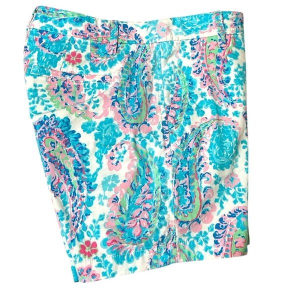 🔥SALE🔥Talbots Girlfriend Fresno Paisley Chino Shorts SZ 4P - Picture 4 of 7